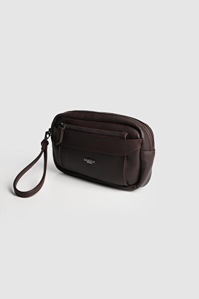 La La'Graccio Paris La'Graccio Paris Jacob Men's Faux Leather Handbag Brown