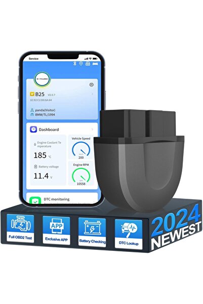 erorex محول ماسح ضوئي للسيارة بتقنية بلوتوث Obd2، أدوات مسح تشخيصية لاسلكية Obd II لأجهزة iPhone وAndroid،