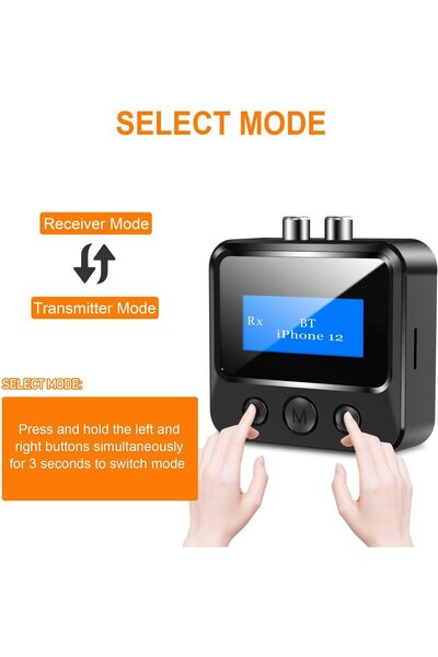 erorex جهاز إرسال واستقبال بلوتوث، ستيريو منزلي للتلفزيون، محول بلوتوث 5.0 طويل المدى، محيطي ثلاثي الأبعاد Aptx