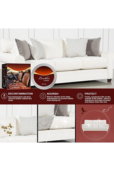 erorex Leather Clean-Er Conditioner Kit, Multipurpose Furniture Salve Leather Easy Use Leather Conditioner