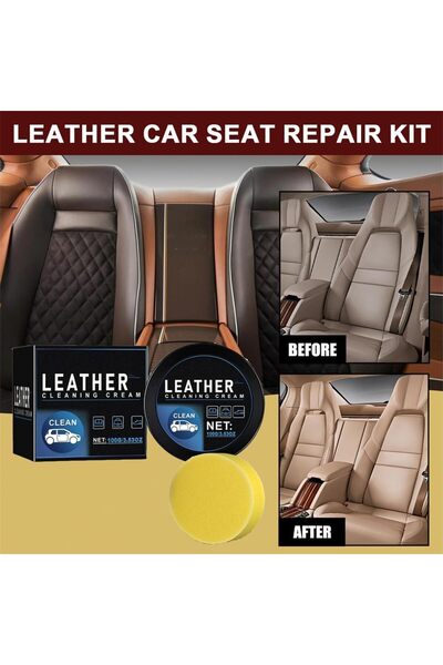 erorex Leather Cleaner Sofas, Leather Restorer Cream Sponge, Leather Repair Kit, Car Leather Cleaner,