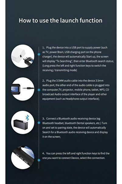 erorex Usb Bluetooth 5.0 Transmitter Receiver Tv, Portable Wireless Bluetooth Adapter, 3.5Mm Jack Audio