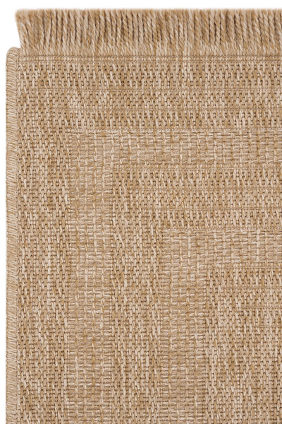 Cool Halı Mocha Bej İnce Mutfak Halısı Leke Tutmayan Jüt Hasır Görünümlü Modern Sade Tezgah Önü Mutfak Paspası