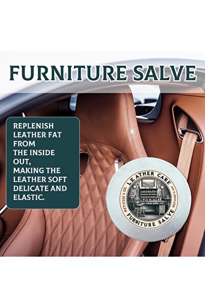 erorex Furniture Leather Balm 113G Brush, Car Leather Care Cream, Restores Repairs, Long-Lasting