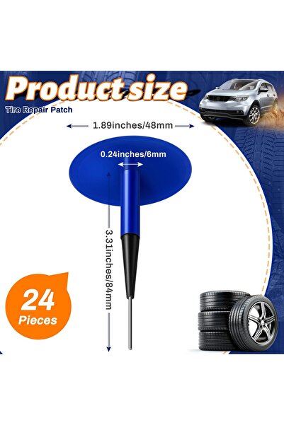 erorex Tire Patches Kit Rubber Tire Repair Patch Mushroom Plug Kit Rubber Puncture Repair Plug Mushroom