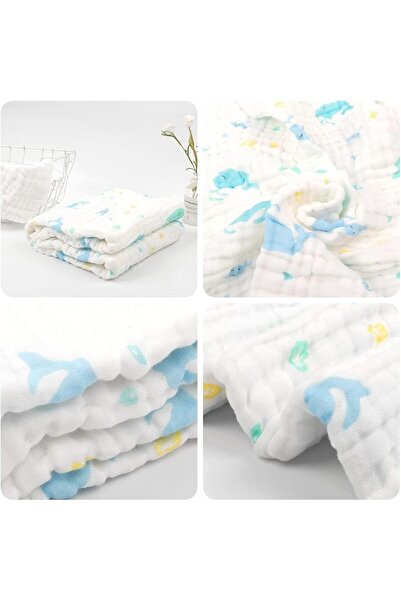erorex Baby Bath Towel 2 Pack 100% Muslin Cotton Hooded Towel Newborn Toddler Infant Absorbent &