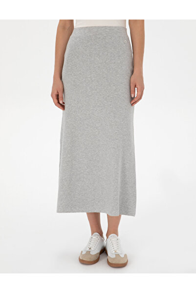 Pierre Cardin Gri Melanj A Kesim Triko Etek 50311060-VR086