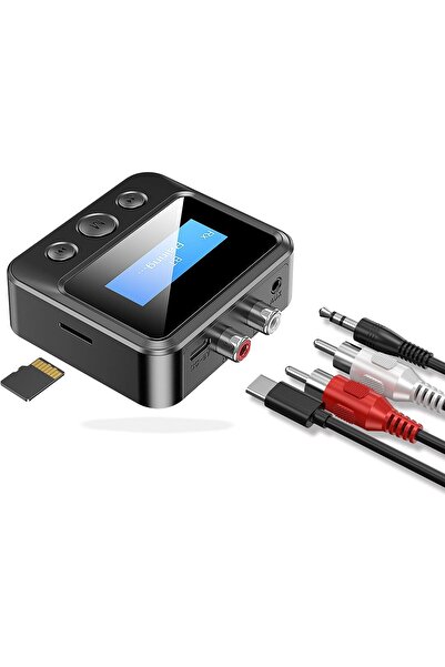 erorex جهاز إرسال واستقبال بلوتوث 5.0، محول صوت 2-1، يدعم بطاقة RCA TF مقاس 3.5 مم ومكبر صوت للتلفزيون والكمبيوتر الشخصي