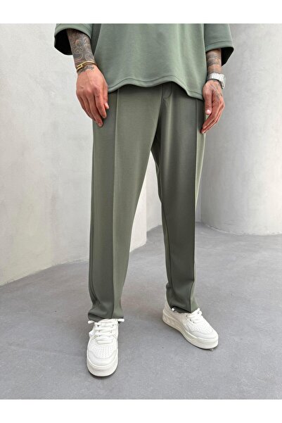 KağanKY Khaki Oysho Fabric Baggy Pants