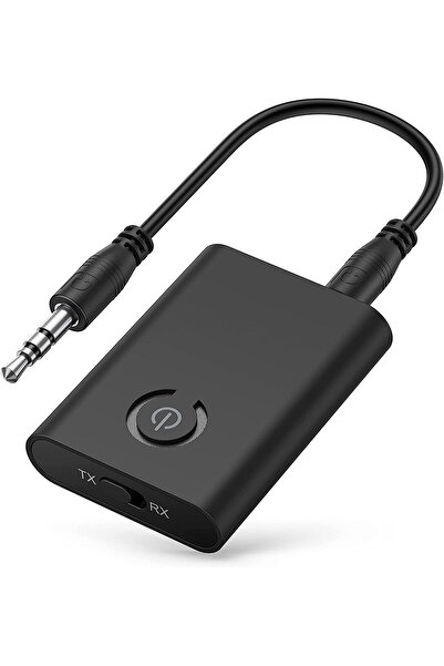 erorex محول بلوتوث، جهاز إرسال واستقبال بلوتوث 5.0، 2-1 محول لاسلكي 3.5 مم، زمن انتقال منخفض، 2
