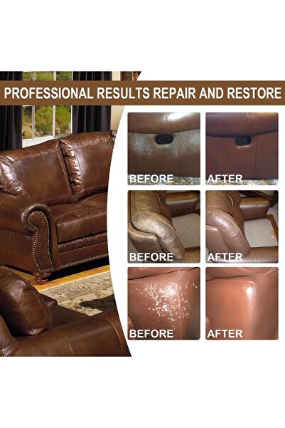 erorex مجموعة إصلاح الجلود والفينيل متعددة الاستخدامات، 10 ألوان، حل سهل الصنع، لاستعادة الأرائك ومقاعد السيارات.