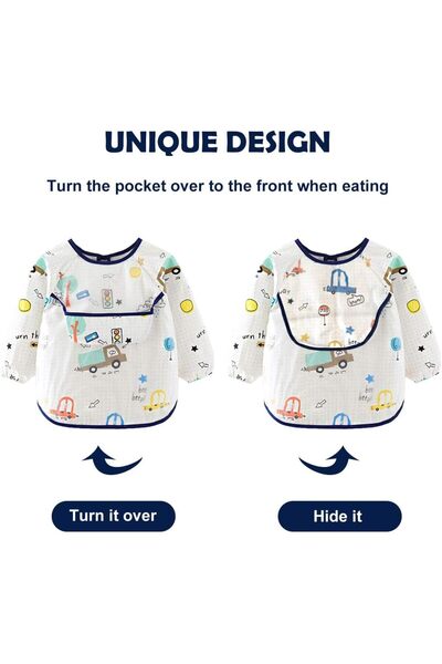 erorex Baby Waterproof Long Sleeve Bib (6 36 Months) Pack Of 3