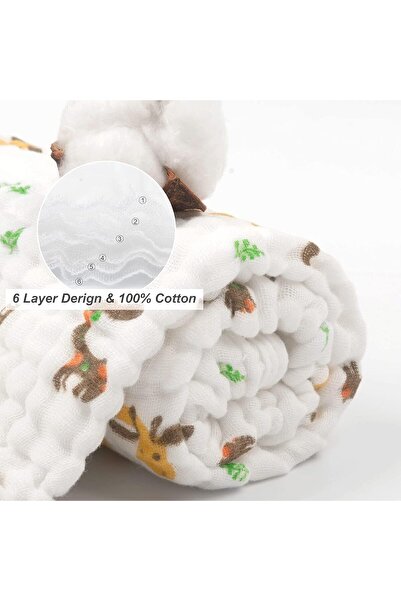 erorex Baby Bath Towel 2 Pack 100% Muslin Cotton Hooded Towel Newborn Toddler Infant Absorbent &