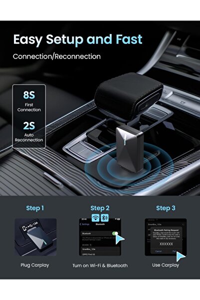 erorex Wireless Caplay Adapter, Convert Wired Wireless Carplay Adapter, Auto Car Play Wireless Dongle