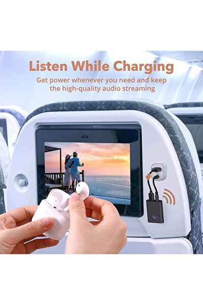 erorex محول بلوتوث، جهاز إرسال واستقبال بلوتوث 5.0، 2-1 محول لاسلكي 3.5 مم، زمن انتقال منخفض، 2