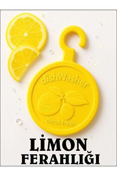 COZLEY Bulaşık Makinesi Koku Giderici Limon Kokulu Bulaşık Makinesi Kokusu Ultra Güçlü Limon Ferahlığı