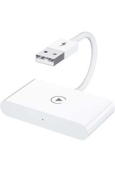 erorex جهاز استقبال كار بلاي لاسلكي أبيض للهواتف مع محول USB لنظام الملاحة في السيارة OTG