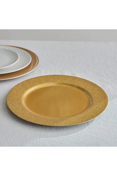 Home Box Naz Hammered Charger Plate - 33 cm