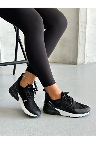 AZE STEP Unisex Lightweight Daily Walking Running Black White Sneaker Sports Shoes