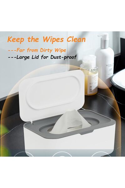 erorex Wipes Dispenser Non Slip Wipe Holder Refillable Wipe Container Keeps Wipes Clean Flushable Baby