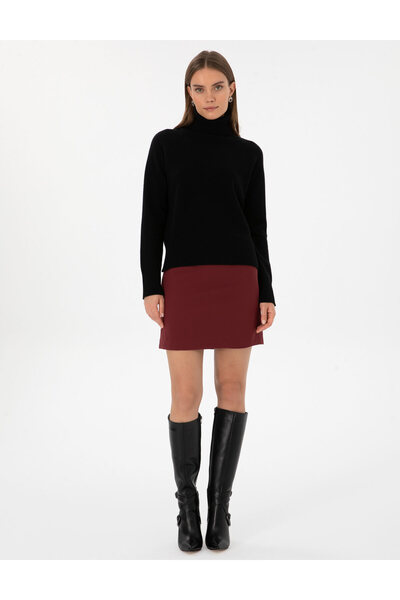 Pierre Cardin Black Comfort Fit Wool Turtleneck Sweater 50310938-Vr046