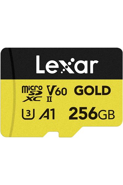 AC BOX Gold 256Gb Micro Sd Card, Microsdxc Uhs-Ii Memory Card, V60, U3, A1, C10 Microsd Card, 280Mb/S&Apo