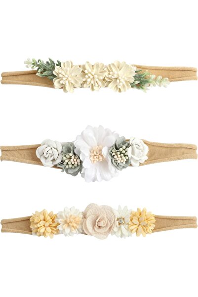erorex Baby Girl Soft Nylon Flower Elastic Hair Bands Handmade Bow Baby Headbands Newborn Infant Toddler