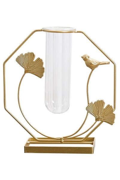 Generic Creative Home Hexagonal Metal Bracket Dried Flower Vase Home Living R...
