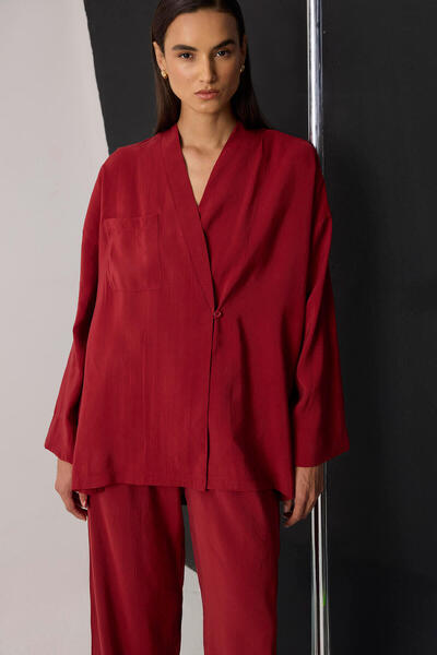 Touché Privé V-Neck Viscosin Jacket Pants Suit