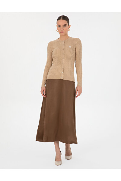 Pierre Cardin Beige Melange Ex. Slim Fit Knitwear Cardigan 50317064-Vr156