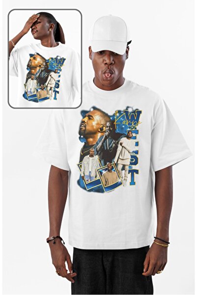 Fuddy Moda Unisex Kanye West γραπτό μπλουζάκι, μπλουζάκι με θέμα τον ράπερ Ov...