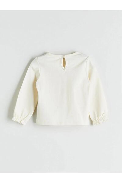 LC Waikiki Bisiklet Yaka Kadife Kız Bebek Bluz ve Salopet 2'li (W5)