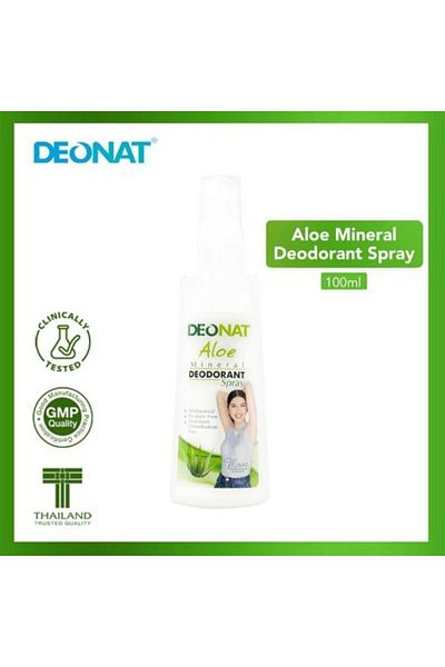 DEONAT Aloe Mineral Deodorant Underarm Spray 100ml Product of Thailand