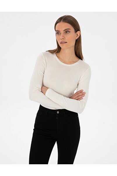 Pierre Cardin Ecru Slim Fit Knitted Blouse 50317061-Vr019