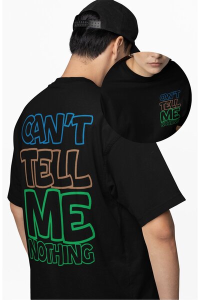 Fuddy Moda تي شيرت مطبوع عليه Cant Tell Me Nothing للجنسين، تي شيرت كبير الحج...