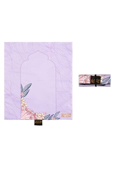Generic Hilalful HilalFul Teeny Tiny Purple Floral Polyester Prayer Mat | Muslim Praying Rug for Kids/Child
