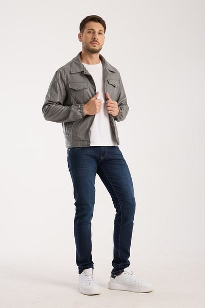 İLKCET MODA Seasonal Vintage Oversize Short Leather Jacket