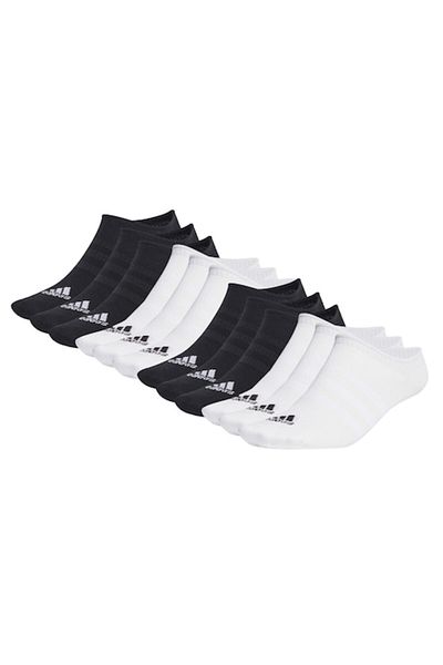 adidas , Set of Very Short Socks Unisex - 12 Pairs, White/Black One Size