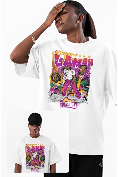 Fuddy Moda تي شيرت مكتوب عليه Planet Euphoria للجنسين، تي شيرت برقبة دائرية ك...