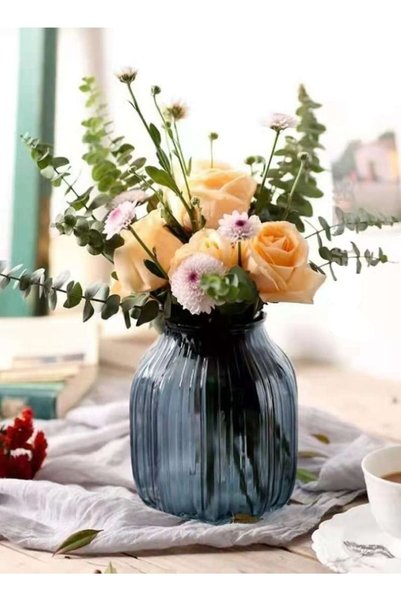 Generic FFD Modern Glass Vase Irised Crystal Clear Glass Vase Flower Pot For ...