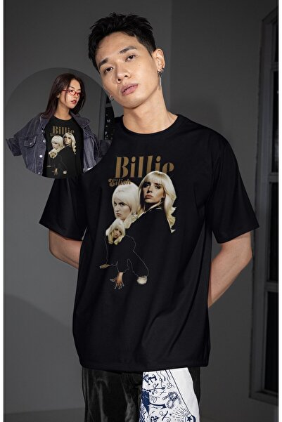 Fuddy Moda Unisex Billie Eilish γραπτό μπλουζάκι, μπλουζάκι με θέμα τη μουσικ...