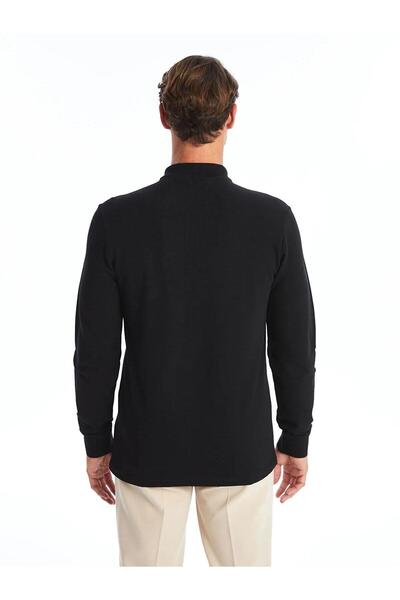 LC Waikiki Lcwaikiki Classic Polo Neck Long Sleeve Pique Men's T-Shirt (W5)