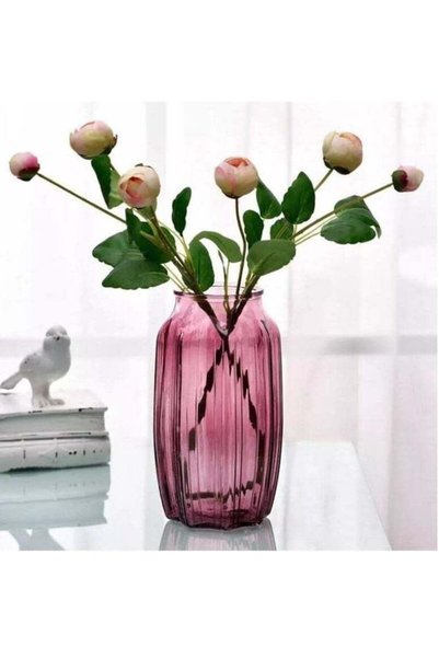 Generic Glass Bud Vases - Purple Mini Vintage Vases for Flowers, Bulk Set for...