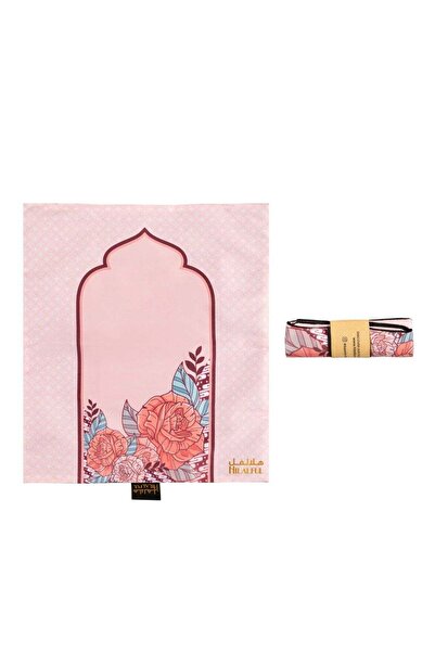 Generic Hilalful HilalFul Teeny Tiny Pink Floral Polyester Prayer Mat | Muslim Praying Rug for Kids/Childre