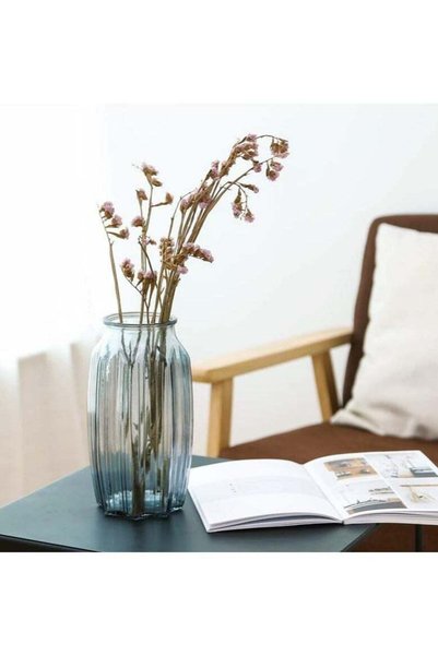 Generic Glass Flower Vase Stylish Unique Design Decorative Glass Vases Clear ...