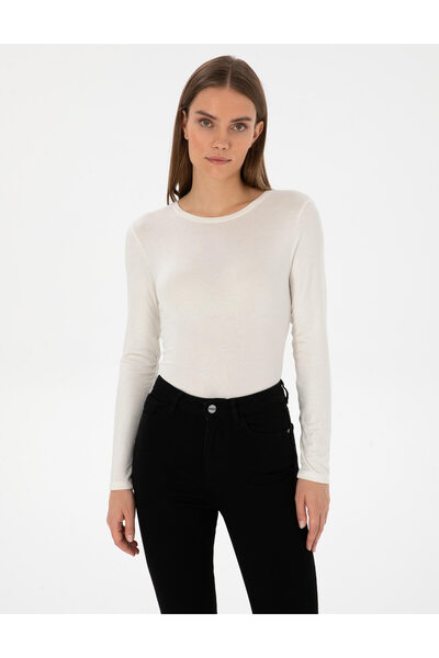 Pierre Cardin Ecru Slim Fit Knitted Blouse 50317061-Vr019