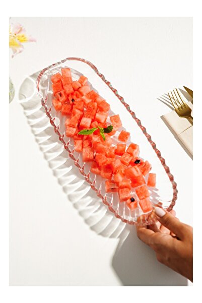 Egem Home Crystal Boat Plate Snack Bowl Presentation Set 12 Pieces