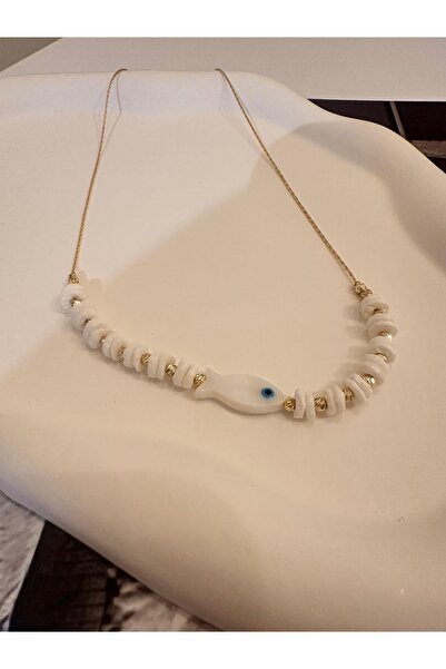 MU&ME BOUTİQUE Necklace Natural Stone Fish Symbol