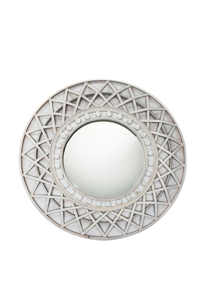 GOGOWOOD Yuvarlak Platin Esintili Bambu Ayna - Duvar Aynası – Dekoratif Doğal...