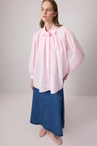 Touché Privé 100% Cotton Rose Detail Shirt